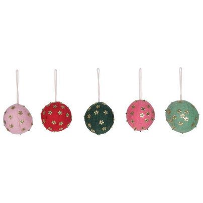 Round Wool Felt Ball Ornaments