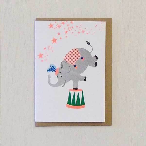 Elephant Riso Pets Card