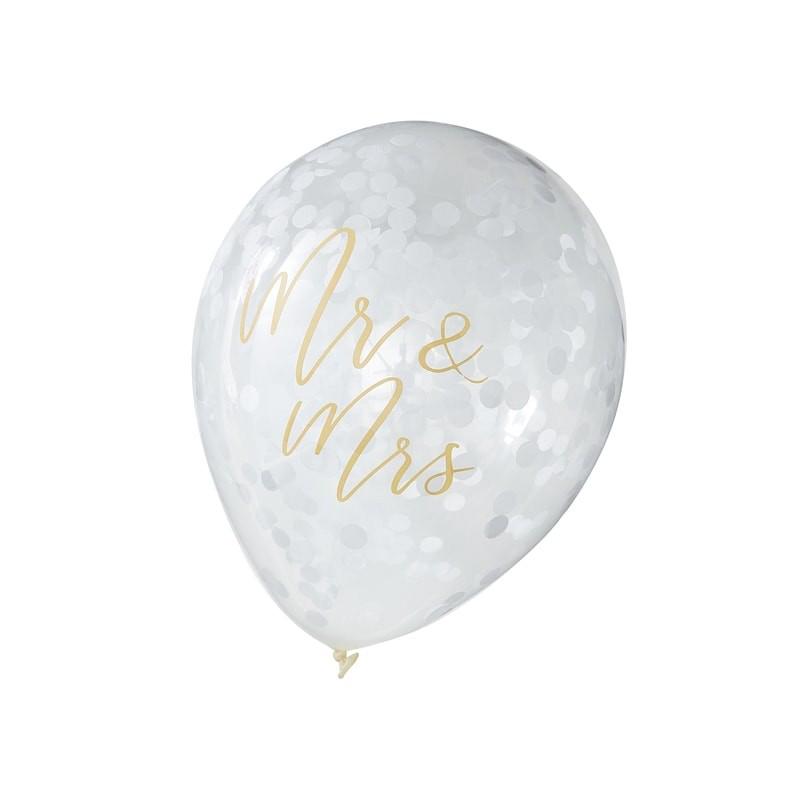 Mr. & Mrs. Gold Wedding Balloons - Shop Sweet Lulu