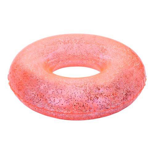 Glitter Pool Ring- Neon Coral