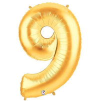 40" Number 9 Megaloon Gold - Shop Sweet Lulu
