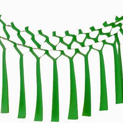 Tissue Streamer Garland, Grass Green available at Shop Sweet Lulu