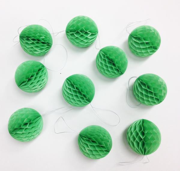 Mint Green 5 Small Honeycomb Ball Decoration - Devra Party