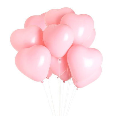 11" Pink Latex Heart Balloon Bundle available at Shop Sweet Lulu