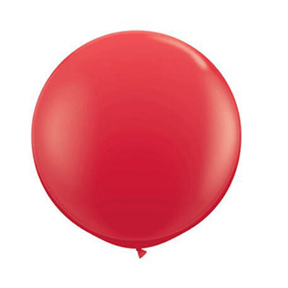 3 Foot Round Balloon, Red, Jollity Co.