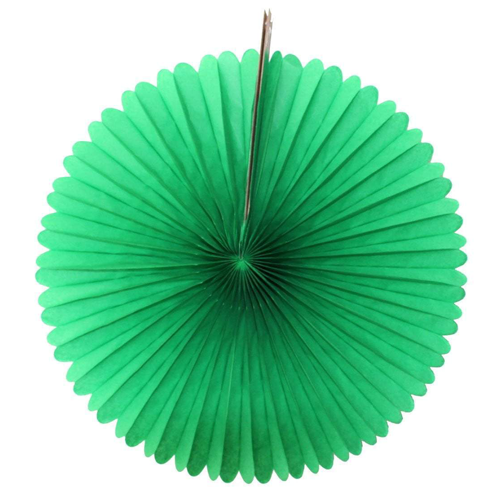 Light Green Paper Fans, 5 Sizes
