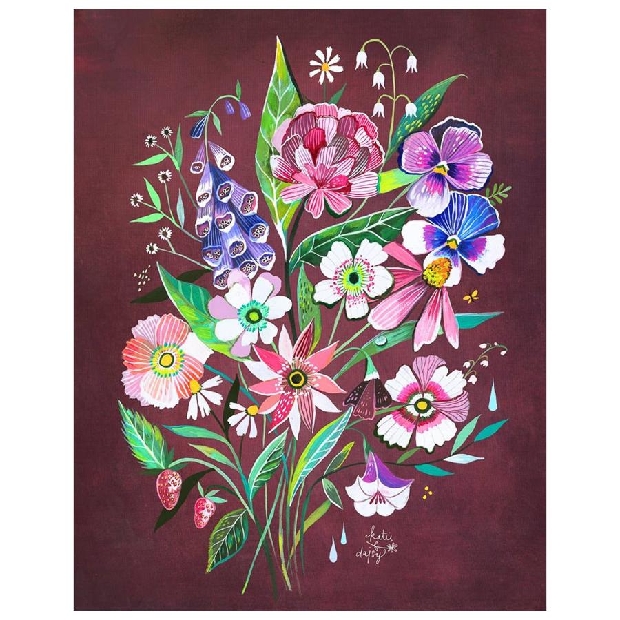 Burgundy Bouquet Print - Shop Sweet Lulu