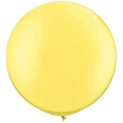 30" Round Balloon, Lemon Chiffon Pearl