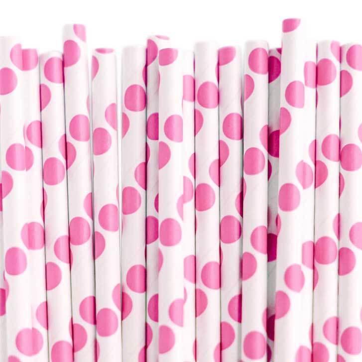 Eco Friendly Paper Straws: Wild Berry Dots - Shop Sweet Lulu