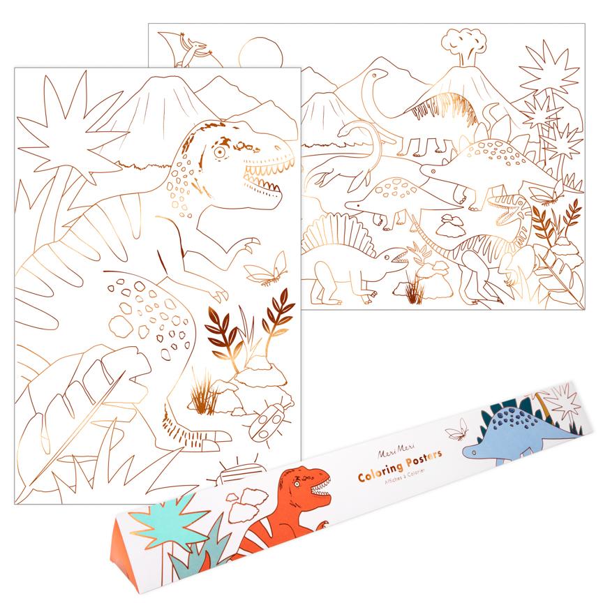 Meri Meri Dinosaur Kingdom Coloring Posters