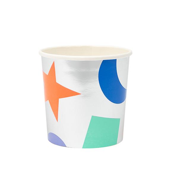 Meri Meri Silver Geometric Tumbler Cup