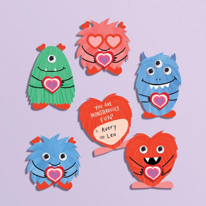 Monster Eraser DIY Valentine's Card Kit