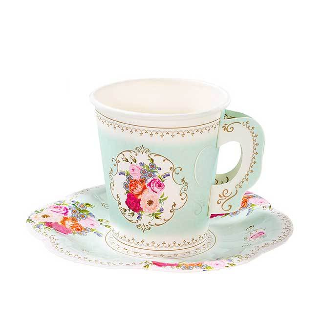 Paper Teacup & Saucer Set available at Shop Sweet Lulu
