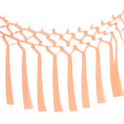 Tissue Streamer Garland - Peach