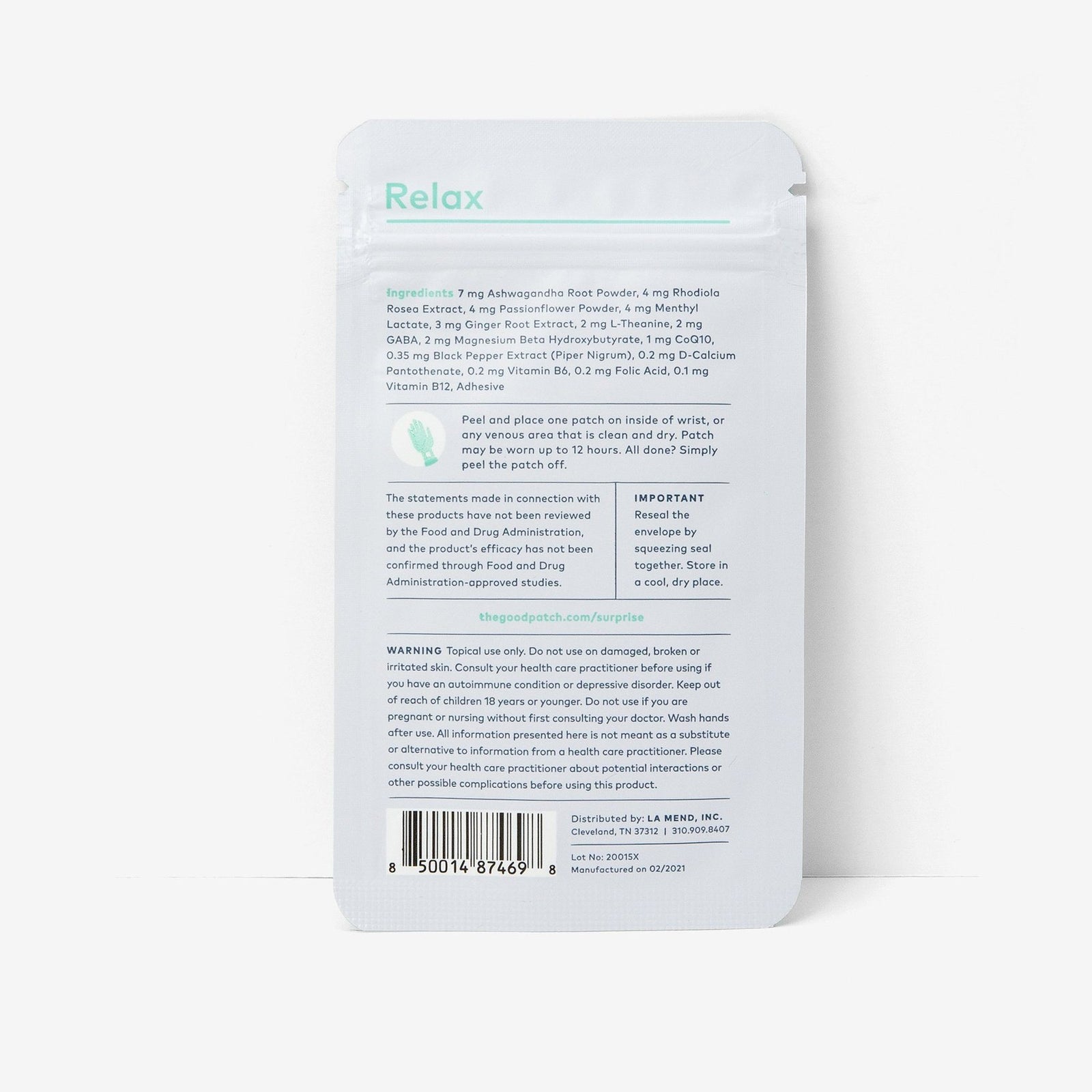 Plant Infused Relax Patch