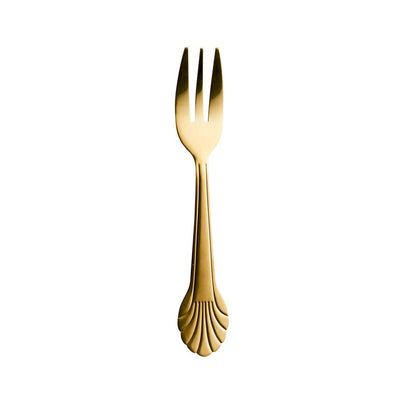 Stainless Steel Cake Fork in Seashell Shape- Gold Coated