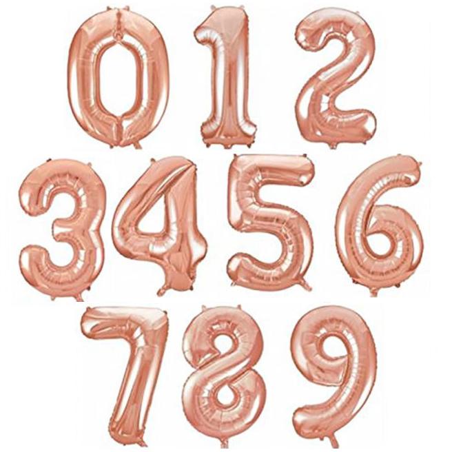 32.5" Rose Gold Foil Balloon Number available at Shop Sweet Lulu