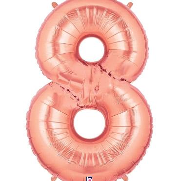 40" Number 8 Megaloon Rose Gold