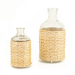 Seagrass Wrapped Vases, Set of 2
