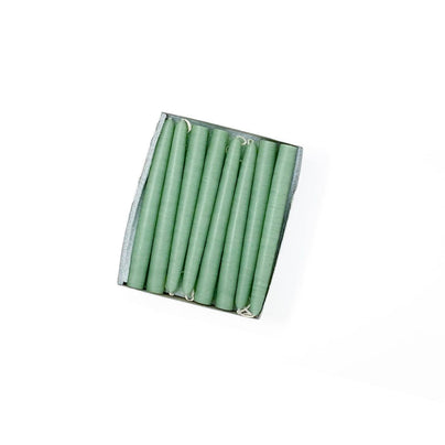 4.5" Tiny Taper Candles, Misty Green, One Pair
