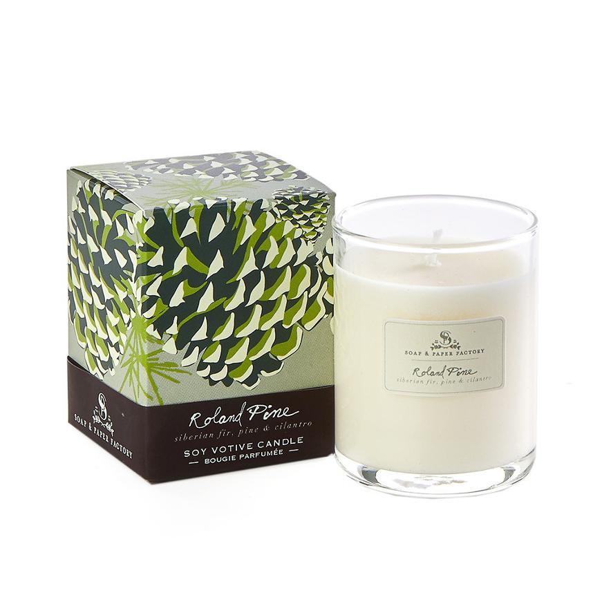 2.4 oz Roland Pine Votive Soy Candle