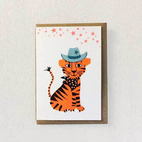 Cowboy Tiger Riso Pets Card - Shop Sweet Lulu