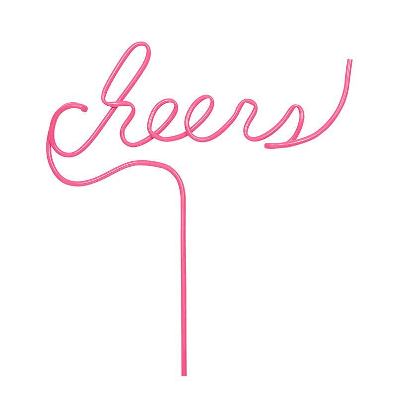Pretty Word Straw- Cheers