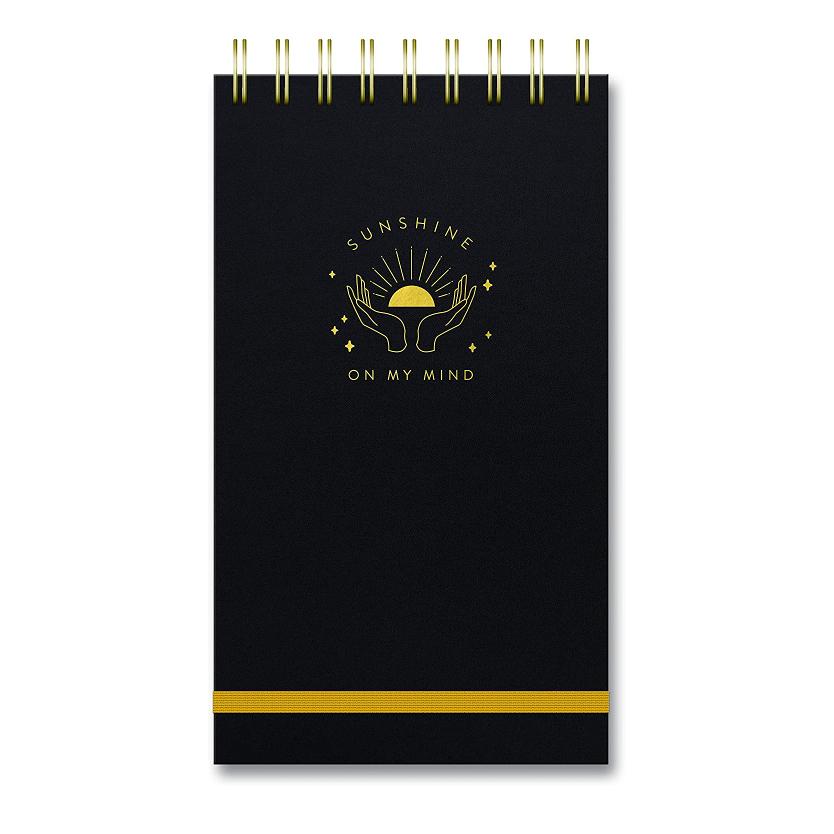 Leatheresque Top Spiral Notebook- Sunshine on my Mind