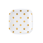 Gold Dot 7" Plate - Cream